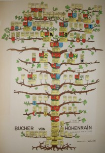 Stammbaum mit den Stämmen der Bucher ab dem Lindenberg